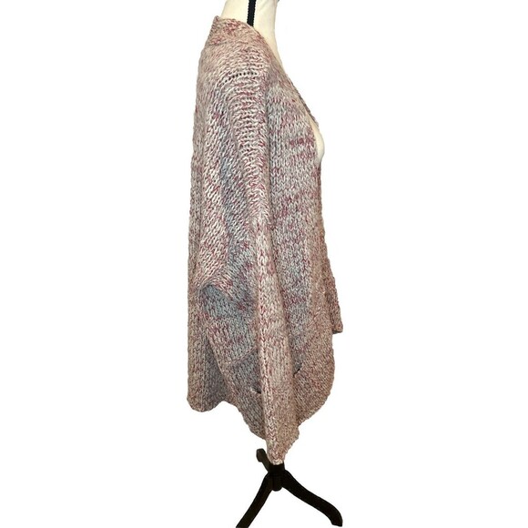PureJill Women's RED GRAY WHITE Open Front Wool Blend Cardigan Pockets Size XL - Picture 5 of 10